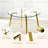 Allisandra Round Unfinished Glass Top Metal Base Dining Table-188628563