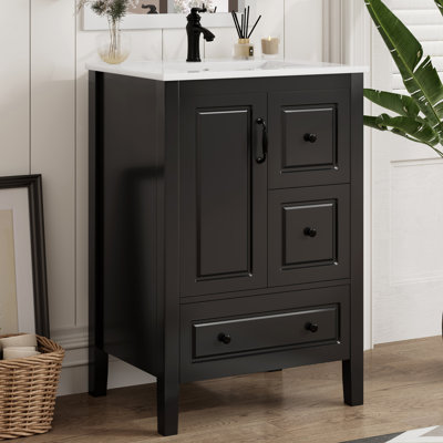 24'' Bathroom Vanity With Ceremic Sink
