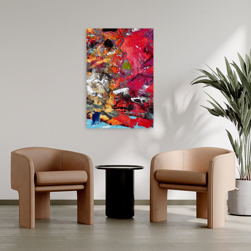 Art contemporain, art contemporain abstrait, H 36 po x l 24 po