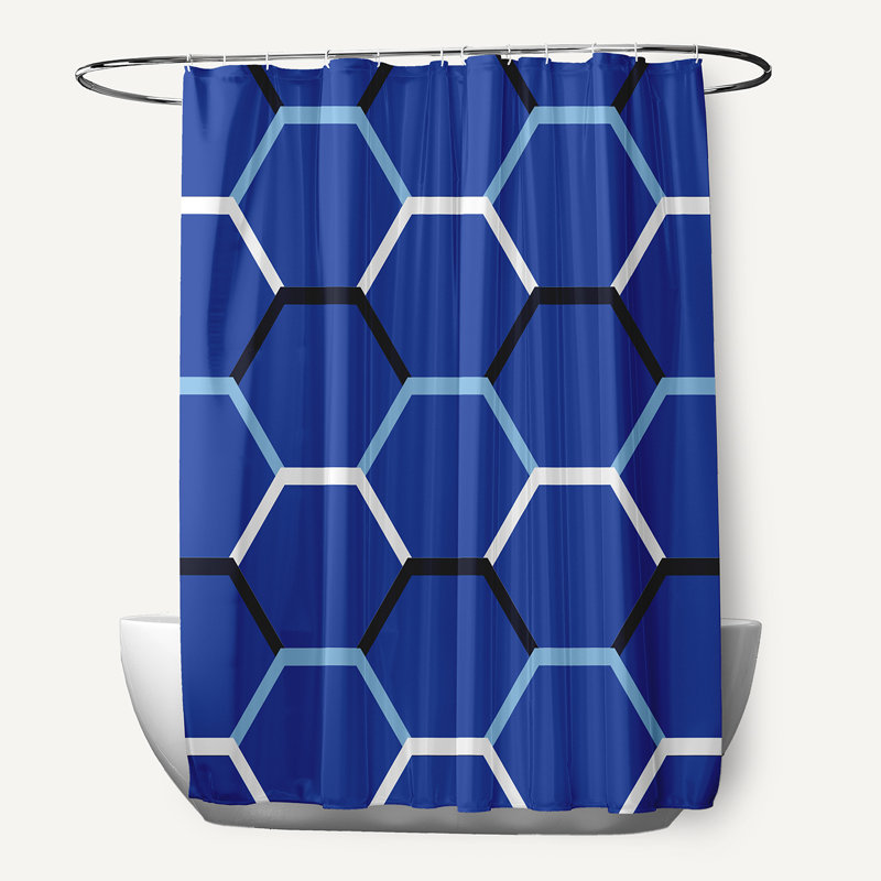 Rideau de douche synthétique synthétique Cool Shades, bleu