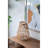 D9.5X13.5" Sienna Bamboo Lantern With Rope Handle