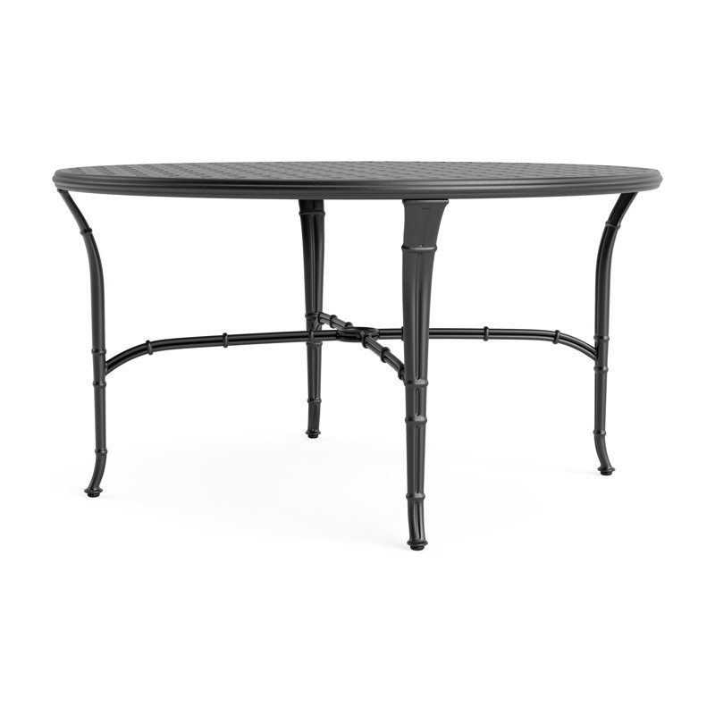 Calcutta Outdoor Round Dining Table, Textured Pewter