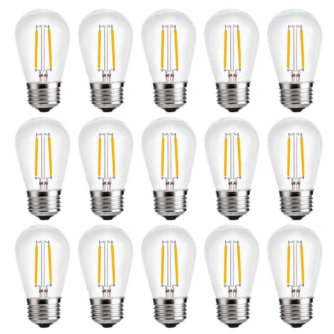 YI LIGHTING LED 18 Pieces 2 Watt 11 Watt Equivalent S14 LED