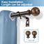 Tringle à rideaux télescopique simple 5/8 po Charlton Home®-2001874526-2002497456