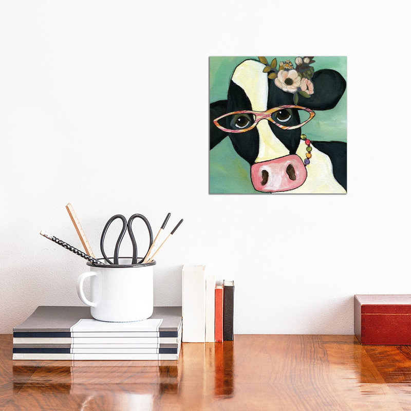 Cow Marlene by Jamie Morath - Wrapped Canvas Print, 30.48 cm H x 30.48 cm W