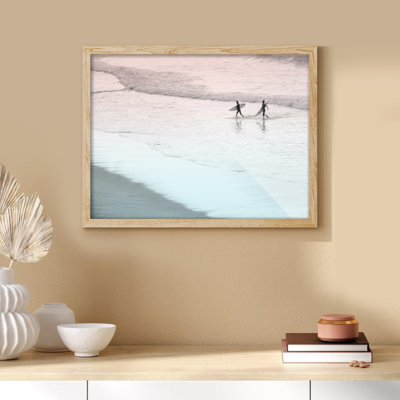 " Washed Out Minimalist Surfer Beach Shore "