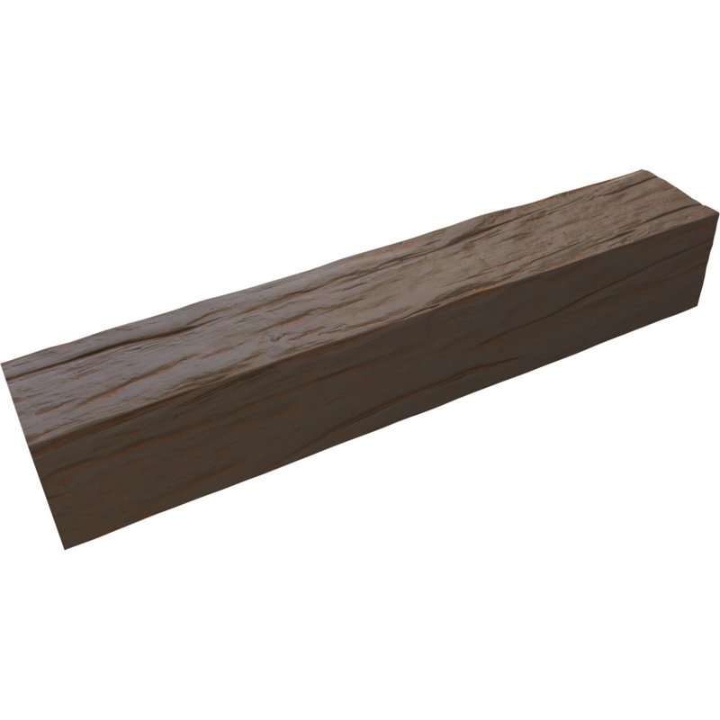 Cedar Bark Faux Wood Beam 10"H x 4"W x 8'L