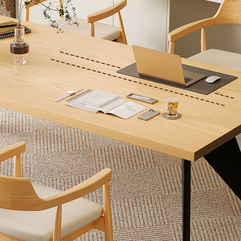 Modern Simple Multi-functional Rectangular Desk, 28.74" H x 86.61" W x 31.49" D