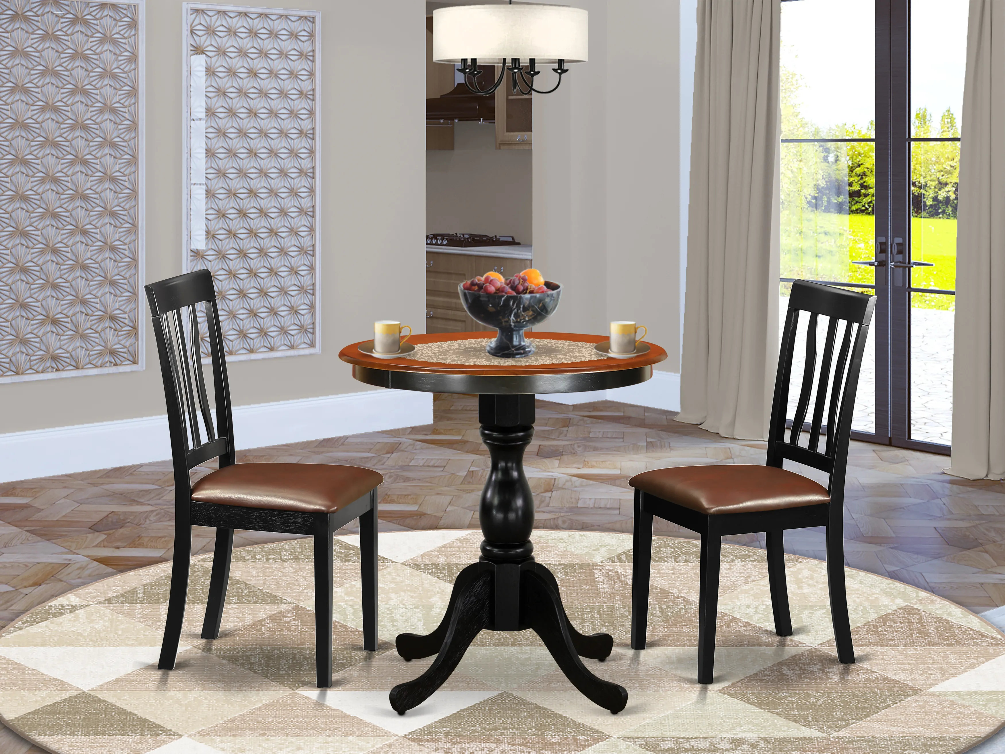 Alcott Hill® Adelo 2 - Person Solid Wood Breakfast Nook Dining Set ...