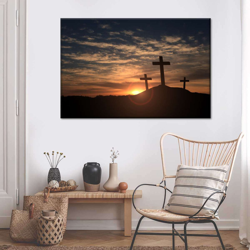 Cross Silhouettes, reproduction sur toile, H 34 po x l 51 po x P 1,25 po