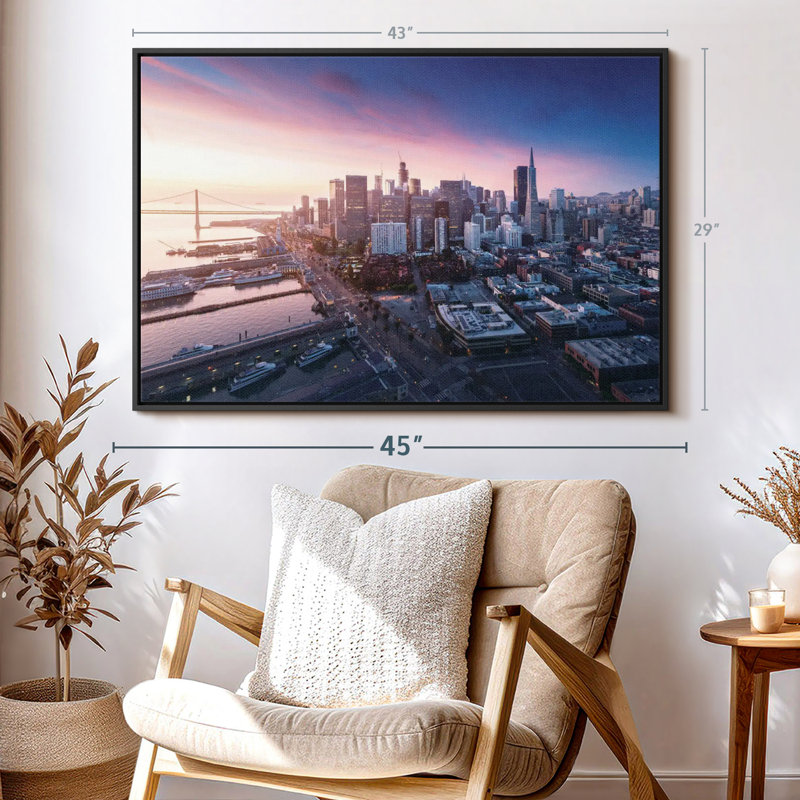 " San Francisco Sunrise Canvas Print ", 29" H x 43" W