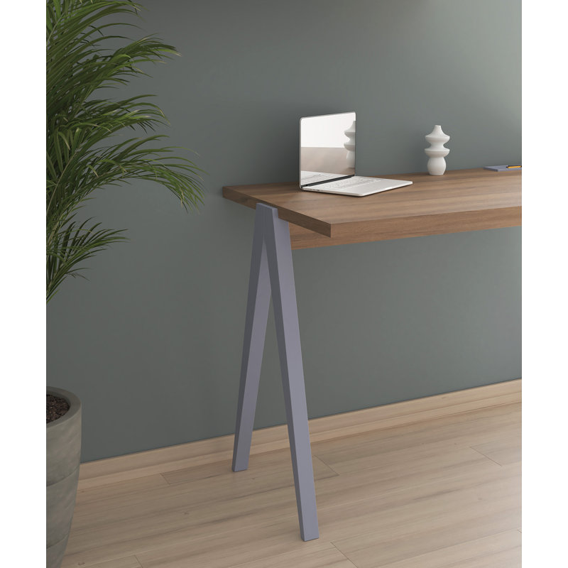 Gundrath Solid Wood Base Writing Desk, Blue, Walnut