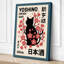 Cherry Blossom Cat Japandi - Wrapped Canvas-1254756229-1254756242
