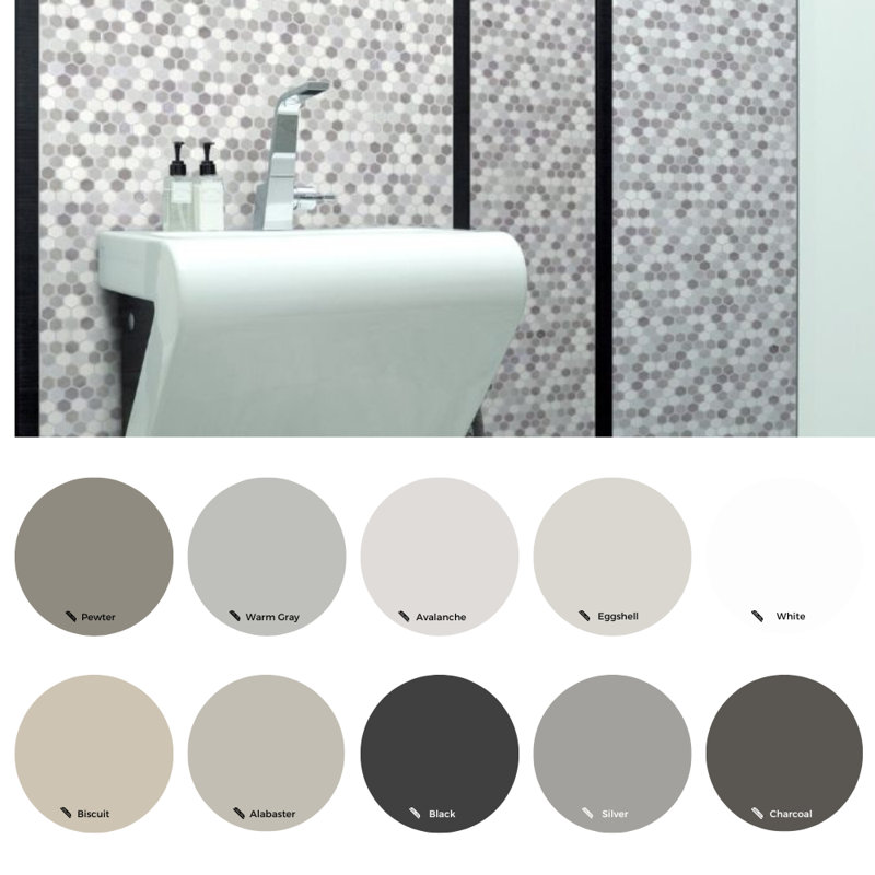 Eterna 1" x 1" Straight Edge Glass Mosaic Wall And Floor Tile, Gray