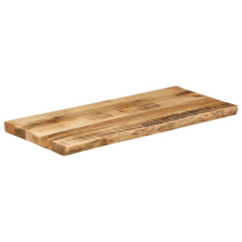 VIDAXL Solid Mango Wood Live Edge Table Top 90x40x3.8 cm in Brown - Image 3