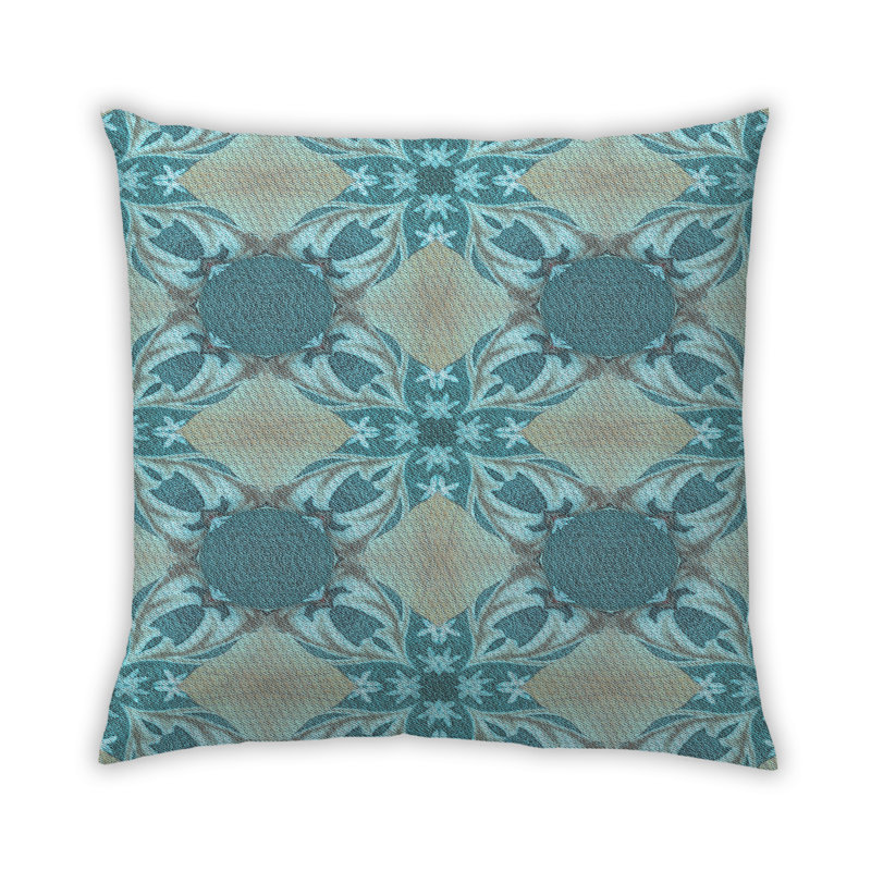 Housse et insert de coussin carré Gina, Synthétique, Bleu clair