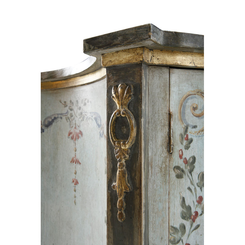 Hand Painted 63" Wide Solid Wood Buffet Table