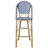 Outdoor French  2  - 29.5" Height, Navy Blue And White, Aluminum Frame With Effect, Pe , Rustproof, Garden  2  -Like Finish, Rust ,
