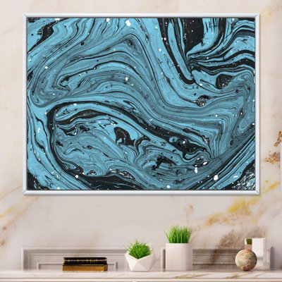 Marbre bleu - peinture sur toile