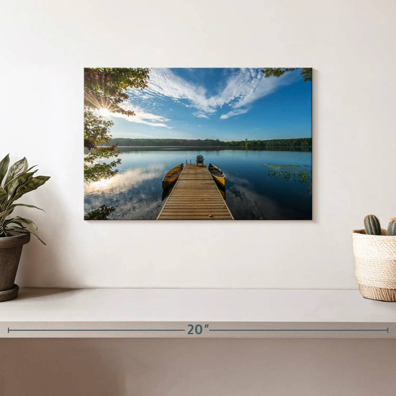 Dock on placid lake Aletra, H 8 po x l 12 po