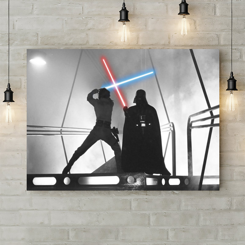 Star Wars Darth Vader And Luke Skywalker Fight - Wrapped Canvas Print, 61cm H x 81.3cm W x 3.8cm D
