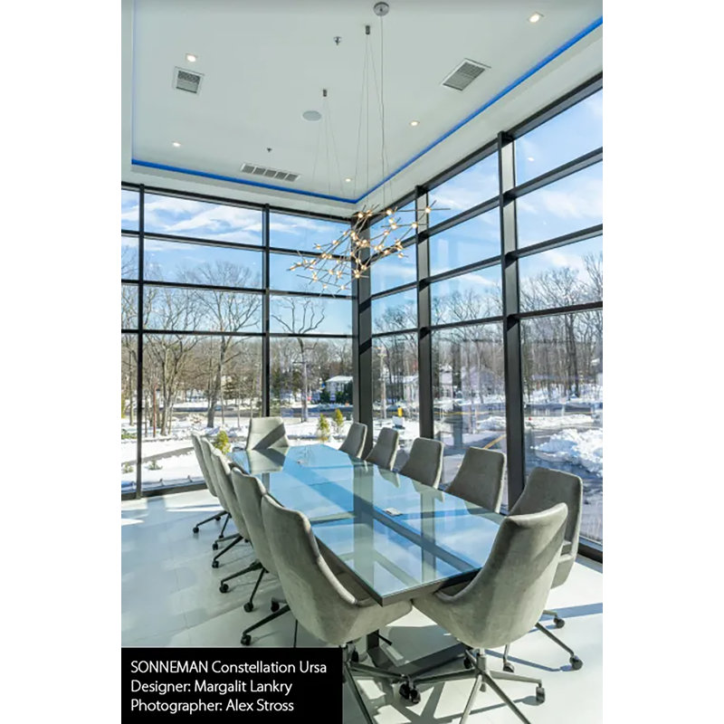 Constellation® 44 - Light LED Chandelier, Clear, 3000K, Satin Nickel
