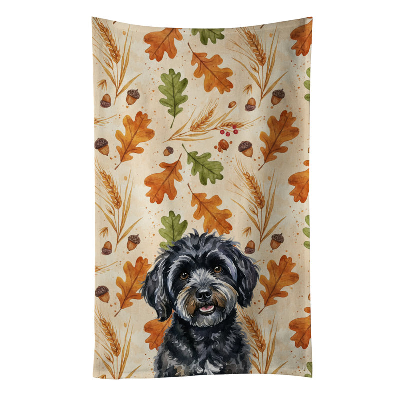 Serviette de cuisine tricolore Sheltie, Bichon havanais noir