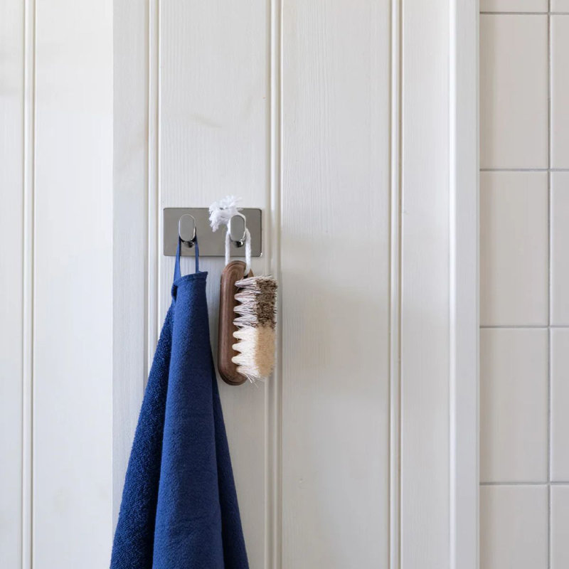 Crochet auto-adhésif pour serviettes de bain, Chrome poli
