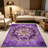 Purple Gold Mandala Marble carpet-easy to clean, machine-washable, soft and comfortable; suitable for door mats, kitchens, living rooms, bedrooms, corridors, and laundry areas. Easy to clean, durable carpet for home decoration.-622866244
