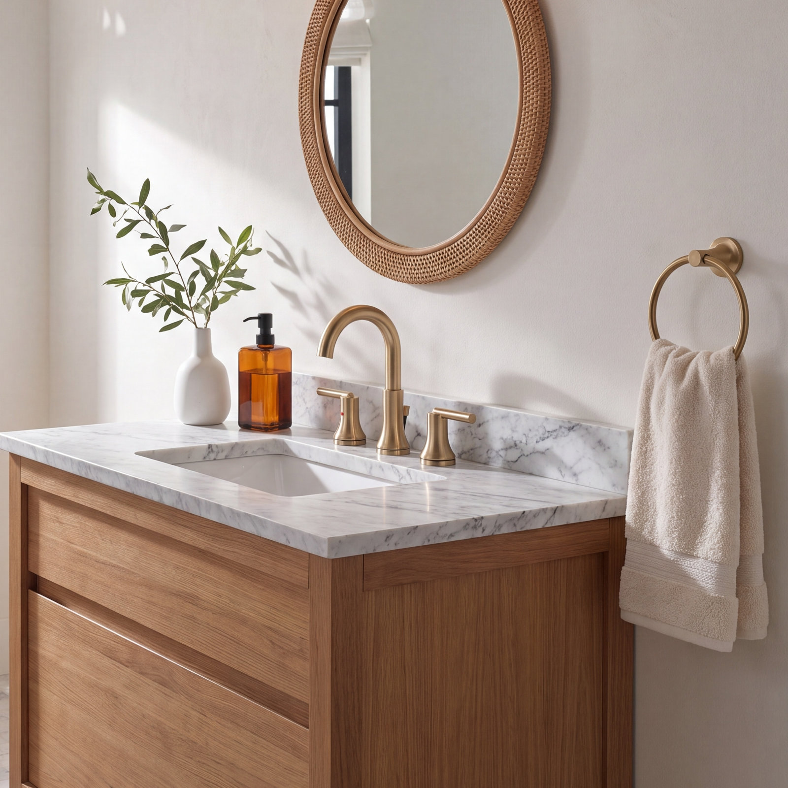 Trinsic Widespread Bathroom Faucet with Drain, Brilliance Champagne Bronze
