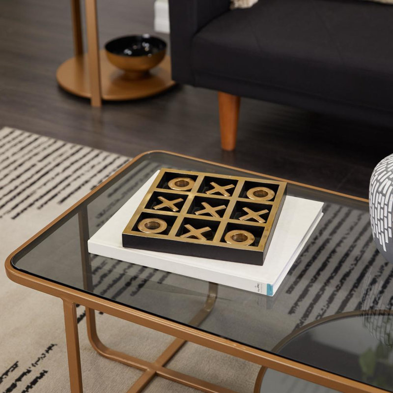 Ensemble de jeu Tic Tac Toe Parlex, Or