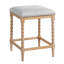 Ensemble de 4 tabourets de comptoir rembourrés avec structure en bois d'acacia massif, sièges rembourrés de mousse et conception aérée pour la cuisine ou le bar.-1123573004-1123573006