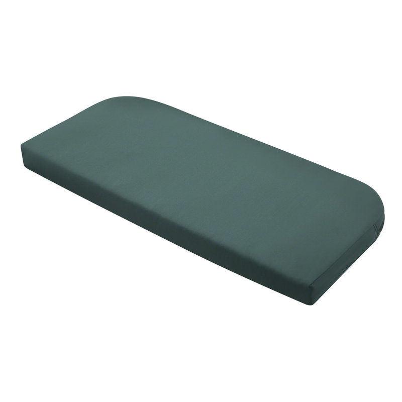 Coussins de banc / causeuse d'extérieur Adalynn, Vert colvert, L 42 po x P 18 po