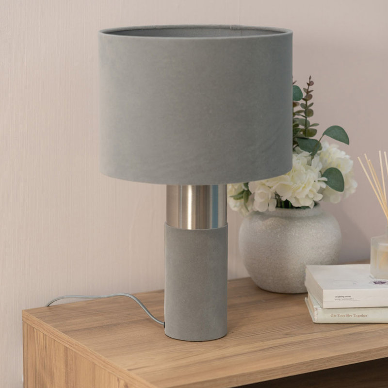 Batasi Fabric Table Lamp, Grey