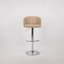 Chaise de bar en polyuréthane avec dossier semi-circulaire et hauteur réglable. Convient aux restaurants, salons et cafés. Ensemble de 2-231006777