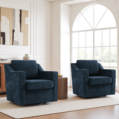 Fauteuil pivotant rembourré à dossier large et large Bronnen
