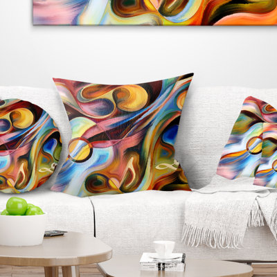 Musique au-delà des cadres - Coussin décoratif à imprimé abstrait