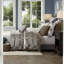 Ensemble de literie de luxe surdimensionné 8 pièces, jacquard polyester taupe, parfait pour le confort moderne