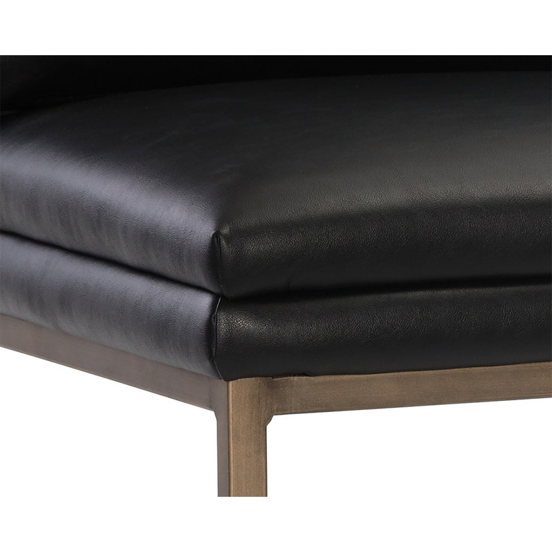 Paige Counter Stool - Bravo Cream, Black Faux Leather, Bar Stool (30" Seat Height)