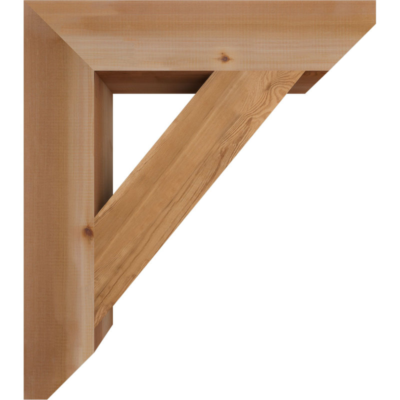 Support traditionnel en bois rustique à lattes, Cèdre rouge, H 34 po x l 5,5 po x P 30 po