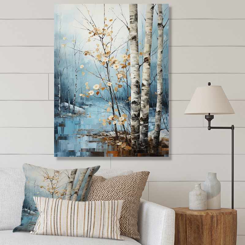 «Wasili Birch Woods Winter Whispers VI», reproduction sur toile, H 20 po x l 12 po x P 1 po, Toile tendue
