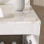 Ensemble de meuble-lavabo moderne de 43 po avec ensemble de couleurs Karalakin en marbre artificiel, armoire de salle de bain multifonctionnelle avec portes et tiroir, cadre solide et panneau de fibres à densité moyenne (trois trous de robinet)