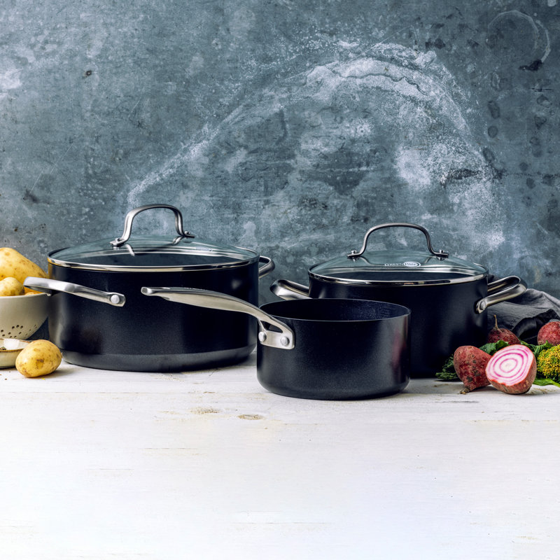Greenpan Copenhagen 3 Piece Saucepan Set