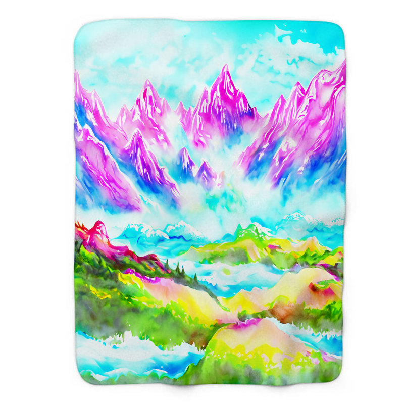 Color Splash Peaks - couverture 1 pièce, Grand lit