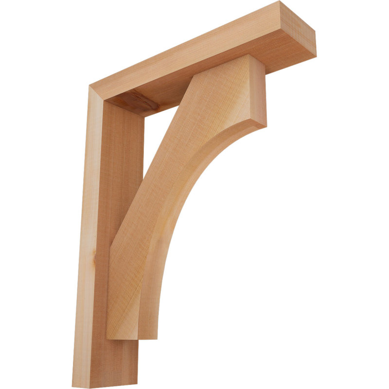 Westlake Block Bracket w/ Offset Brace, 18 x 14, 3 1/2"W Western Red Cedar (Smooth)