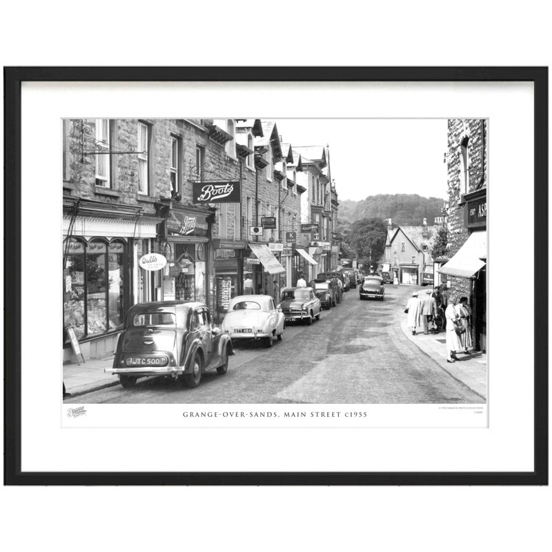 Grange-over-Sands, Main Street C1955 by Francis Frith - Single Picture Frame Print, 28cm H x 36cm W x 2.3cm D