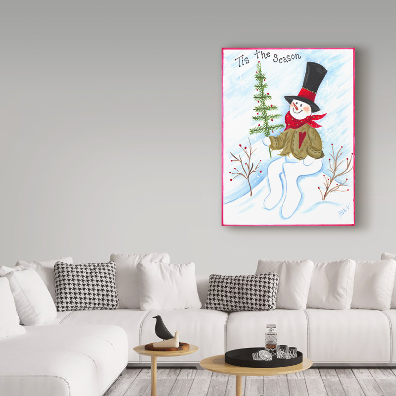 « tis the season hills », art sur toile, H 19 po x l 14 po x P 2 po