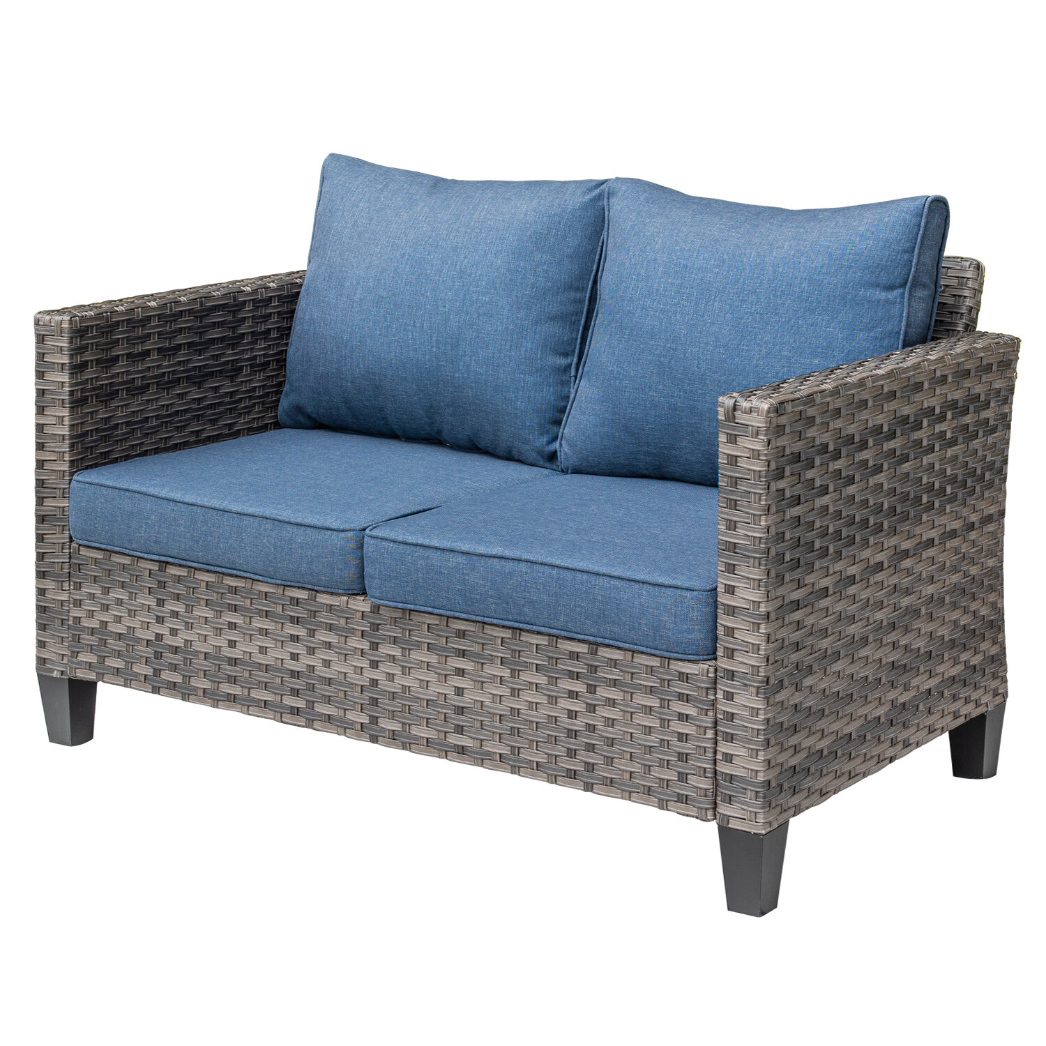 Coral coast berea outdoor wicker storage loveseat store with cushions