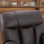 Fauteuil inclinable massant et surdimensionné en similicuir de 37,8 po avec portemanteau électrique et USB-478192419