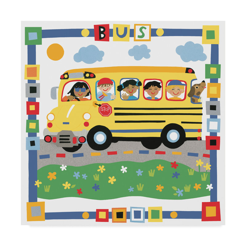 « bus », art sur toile, H 35 po x l 35 po x P 2 po